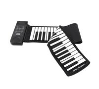 Juroupi Juroupi Portable Silicon 61 Keys Roll Up Piano Electronic MIDI Keyboard with Built in Loud Speaker (UK Plug)