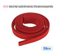 Juroupi Juroupi Professional Piano Tuner Kit Tuning Tool Set Wrench Hammer Rubber Mutes Red Felt Temperament Strip and Circles Fixing Tool Supplies for Piano