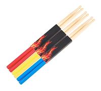 Juroupi Juroupi SLADE 3 Pairs 5A Drum Sticks Maple Wood Drumsticks Triangular Tip Non-Slip Rubber Handle Musical Instrument Drum Set Accessories