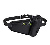 Juroupi Juroupi Sports Hydration Belt Bag Running Belt Waist Pack Bum Bag with Water Bottle Holder for Men Women Running Cycle Hiking Walking (Black)