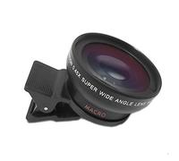 Juroupi Juroupi Universal Cell Phone Camera Lens 37mm Thread Smartphone Lens 0.45X 49UV Macro and Wide-angle with Clamp/Holder