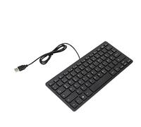 Juroupi Keyboard 78 Key Mute Ultra Thin Wired Mini USB Interface Desktop Computer Small Language KeyboardRussian (German)