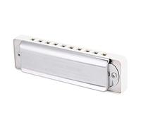 Juroupi KONGSHENG Phosphor Bronze Reed 10 Hole 20 Tone Blues Harmonica in the Key of Bb (White)
