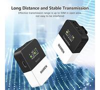 Juroupi MAMEN KT-W1-K2 One-Trigger-Two UHF Wireless Microphone System Clip-on Mic 50M Transmission Rang Auto Pairing Real-time Monitoring Built-in (One-Trigger-Two)