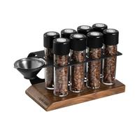 Juroupi MHW-3BOMBER Set of 10 Coffee Canisters with Airtight Silicone Ring Exhaust Valve Coffee Bean Cellar Single Dose Bean Storage Food Grade Clear Dishwasher Safe
