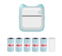 Juroupi Mini Photo Printer Portable Thermal Printing Machine 203dpi Wireless BT Connection for Picture Label Handcraft List Meno Notes Journal Receipt Paper Printer (BL-3)