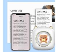 Juroupi Mini Pocket Printer Portable Thermal Printer Wireless BT Connection 203DPI for Picture Label Handcraft List Meno Notes Journal Receipt Paper Sticker with 6 (2-6)