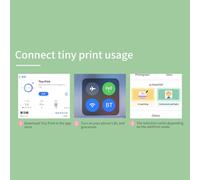 Juroupi Mini Pocket Thermal Photo Printer Label Maker Machine BT Wireless Connect Compatible with Android or IOS APP Support Receipt Label Memo Sticker Notes Lists (#3)