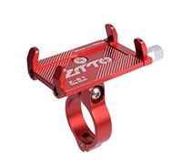 Juroupi Mobile Phone Holder Mount Phone Navigation Fixed Bracket Moto Handlebar Aluminum Alloy Bike Rack (Red)