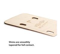 Juroupi Muspor 3pcs Guitar Neck Shims Portable Bass Neck Plate Tool Solid Maple Wood Guitar Neck Shim Protection 0.25/0.5/1 Degree Guitar Neck Plate Tool for Guitar Bass Repairment (Shaped)