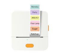 Juroupi P1 Label Maker Machine 57mm Pocket Thermal Sticker Printer for Organizing Adhesive Tag Date Journal Study Stickers 20-50mm Label Width Support Wireless BT Connect (White)