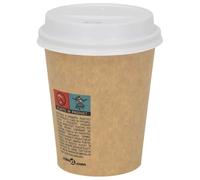 Juroupi Paper Coffee Cup Lids Ø80 mm 8oz 1000 pcs White Plastic-4102803