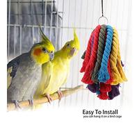 Juroupi Pet Bite Chewing Toy Cotton Rope Bird Cage Hanging Toys