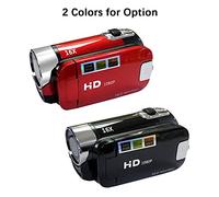 Juroupi Portable 1080P High Definition Digital Video Camera DV Camcorder 16MP 2.7 Inch LCD Screen 16X Digital Zoom Built-in Battery (Red)