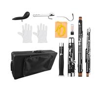 Juroupi Professional C Key Bassoon Woodwind Instrument Synthetic Wood Body Cupronickel Silver-plated & -Plated Keys with Reed Gloves Cleaning Cloth Carrying Case