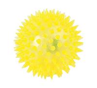 Juroupi PVC Pet Dog Puppy LED Ball Light Up Flashing Play Toy Chasing Bounce Spiky Ball (a)