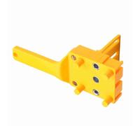 Juroupi Quick Wood Doweling Jig ABS Plastic Handheld Pocket Hole Jig Fit 6/8/10mm Bit Hole Puncher For Carpentry Dowel Joints Drill Guide Metal Sleeve Yellow (Drill Hole Guide