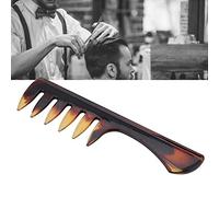 Juroupi Retro Men's Wide Teeth Resin Comb Anti Static Oil Hair Hairdressing Hairstyle Comb 2# (2 wide-tooth handle style)