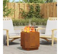Juroupi Smokeless Fire Pit 48x48x51 cm Weathering Steel-858977