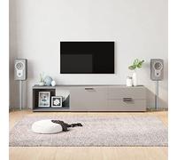 Juroupi Speaker Stands 2 pcs Silver Tempered Glass 1 Pillar Design,Speaker Stands,Speakers/Stereo/Home Cinema Floor Stands-51809