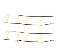 Juroupi Speed Training Rope Ladder, Footwork Ladder 2PCS High Density Nylon Braided Portable for Sports