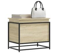 Juroupi Storage Box with Lid Sonoma Oak 60x40x51.5 cm Engineered Wood,Storage Box,Modern Storage Solution and Functional Box for Living Room and Bedroom-848795