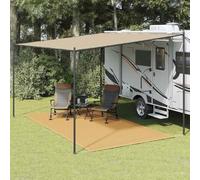 Juroupi Tent Carpet Sand 200x400 cm HDPE,UV&Weather-Resistant Universal Carpet,Tent Carpet Outdoor Rug-4002290