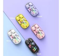 Juroupi Transparent Wireless Dual-Mode Mice, BT5.0 2.4G One-Button Switching, Type-C 400mAh Rechargeable Mouse, Three-Level Movement Speed Adjustable RGB Water-Cooled Lights (#1)