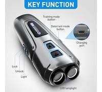 Juroupi Ultrasonic Dog Dog Bark Deterrent Devices Rechargeable Portable Multifunctional Anti-Noise Anti-Barking Pet Dog Trainer Barking Indoor & Outdoor