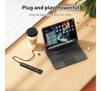 Juroupi USB Microphone Metal Capacitive Microphone Plug and Play Desktop Recording Mic for Computer Gaming Conference Video Streaming Broadcast 4 Optional Polarity Modes Volume (with Tripod)