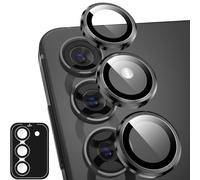 Jurqqer for Samsung Galaxy S25 Camera Lens Protector,[Scratch Resistant][One-Step Install] Aluminum Alloy & Sapphire Glass Material Camera Cover Screen Protector for Galaxy S25 6.2inch Graphite