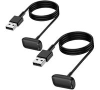 Jurqqer Magnetic Charger for Fitbit Charge 6/5/Luxe - Fast Charging USB Cable Replacement Cord Compatible with Fitbit Charge 6, Charge 5, Luxe Chargers, 2 Pack (3.3Ft+1.65Ft)