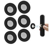Jurqqer Magnetic Remote Control Holder Wall Mount [Upgraded Super-Strong] Multi-purpose Magnetic Organizer Storage Stand for TV & Appliance Remote, Self-Adhesive No Drilling Mount, 6 Pack, Black