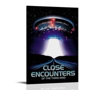 JURRYTHHTR Close Encounters of The Third Kind Poster Aesthetic Wall Art Canvas Cover Print Posters Modern Art Painting for Living Rooms 16x24inch(40x60cm) Frame-style