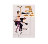 JURRYTHHTR How to Steal A Million Movie Poster Aesthetic Wall Art Canvas Cover Print Posters Modern Art Painting for Living Rooms 16x24inch(40x60cm) Unframe-style