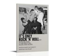 JURRYTHHTR The Rolling Stones Poster Aesthetic Wall Art Canvas Cover Print Posters Modern Art Painting for Living Rooms 12x18inch(30x45cm) Frame-style