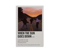 JURRYTHHTR When The Sun Goes Down Poster Aesthetic Wall Art Canvas Cover Print Posters Modern Art Painting for Living Rooms 24x36inch(60x90cm) Unframe-style