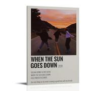 JURRYTHHTR When The Sun Goes Down Poster Aesthetic Wall Art Canvas Cover Print Posters Modern Art Painting for Living Rooms 08x12inch(20x30cm) Frame-style