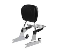 JURTBGF Motorcycle Passenger backrest Black Chrome Motorcycle Passenger Sissy Bar Backrest Pad Luggage Kits Accessories For For Dyna FXD FXDC FXDL FXDWGI FXDS