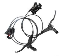 Jurtmy Hydraulic Disc Brake Set for Mountain Bike, Left Front Right Rear Aluminum Alloy Double Piston Calipers, 160mm CNC Integrated Pump Mineral Oil Pre-Filled