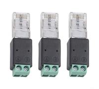 Jurtmy Industrial RJ45 to RS485 Converter A Pin4 B Pin5 Network Adapter for Reliable Data Flow Metal Plastic Build