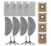 Jurtmy Vacuum Cleaner Replacement Accessories Kit Compatible for Hoover HG4 for Hydro Pro, Include 4 Filters, 4 Side Brushes, 4 Mop Cloths, 4 Dust Bags