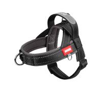 JURUAA No Pull Frenchie Harness, Easy Walk Reflective Dog Harness with Handle，Escape Proof Front Clip Puppy Harnesses,Lightweight Padded No Choke Vest Harnesses for Small Medium Size Dog (Black X-L)