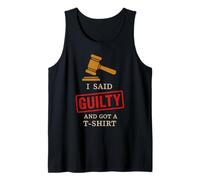 Jury Duty Survivor Civic Duty Humor Courtroom Trial Satire Tank Top