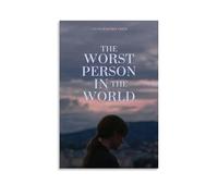 JURYEYRBGT The Worst Person In The World Poster Wall Art Canvas Aesthetic Cover Poster Modern Print for Living Room Bed Room 24x36inch(60x90cm) Unframe-style