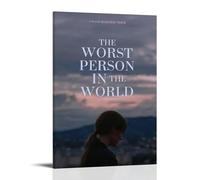 JURYEYRBGT The Worst Person In The World Poster Wall Art Canvas Aesthetic Cover Poster Modern Print for Living Room Bed Room 24x36inch(60x90cm) Frame-style
