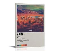 JURYEYRBGT Zion - Hillsong UNITED Poster Wall Art Canvas Aesthetic Cover Poster Modern Print for Living Room Bed Room 12x18inch(30x45cm) Frame-style