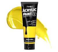 JusArt Acrylic Paint Canary Yellow Tubes 250ml (8.45 oz), Non Toxic Craft Paint, No Fading Rich Pigment for Canvas Painting, Wood, Fabric, Clay, Stone, Ceramics Art Supplies for Artists, Adults, Kids