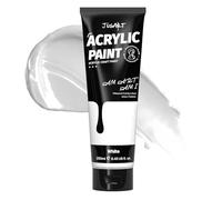 JusArt Acrylic Paint,Titanium White Paint Tubes 250ml,Non-Toxic & Rich Pigment Art Craft Paints for Canvas Painting, Wood,Fabric,Stone,Ceramics, Art Supplies for Artists, Adults