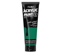 JusArt Green Acrylic Paint,Emerald Green Tubes（250ml /8.45 oz, Non-Toxic & Rich Pigment Craft Paints for Canvas Painting, Wood, Fabric, Stone, Ceramics, Art Supplies for Artists, Adults, Kids